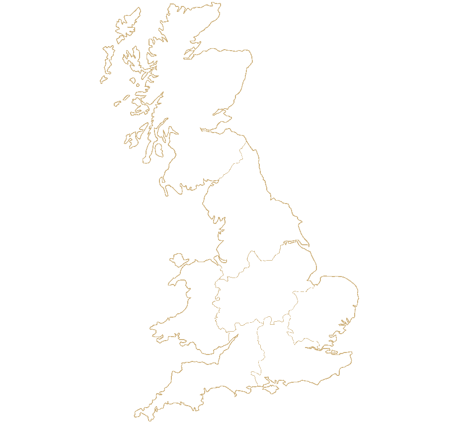 Outline of Great Britain showing Norcliff's UK drone coverage area